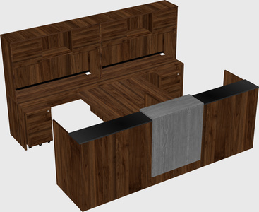 Shared u-shaped reception desks