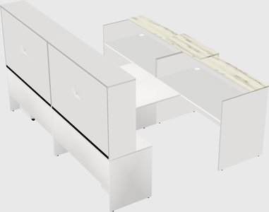 Shared u-shaped reception desks