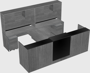 Shared u-shaped reception desks