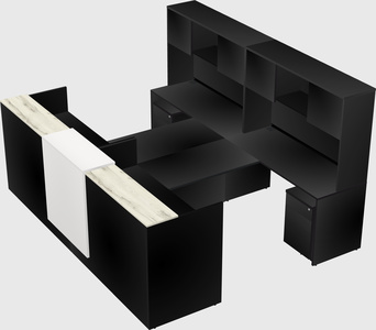 Shared u-shaped reception desks