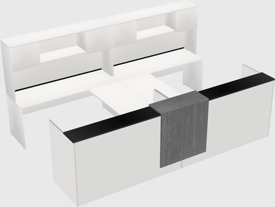 Shared u-shaped reception desks