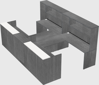 Shared u-shaped reception desks