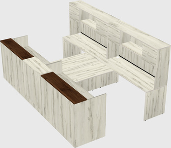 Shared u-shaped reception desks