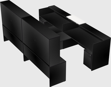 Shared u-shaped reception desks