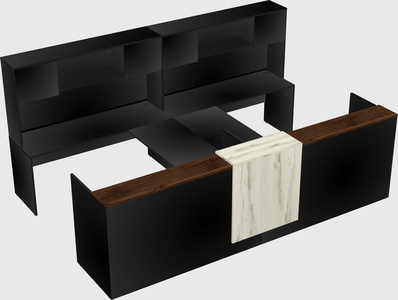 Shared u-shaped reception desks