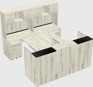 Shared u-shaped reception desks