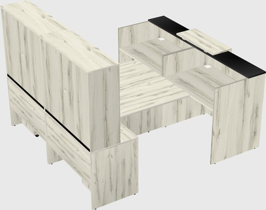 Shared u-shaped reception desks