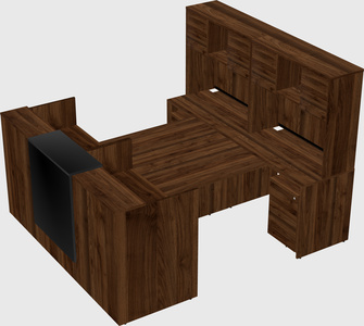 Shared u-shaped reception desks
