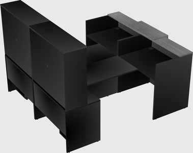 Shared u-shaped reception desks