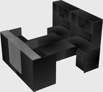 Shared u-shaped reception desks