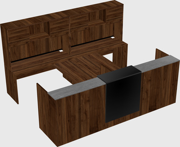 Shared u-shaped reception desks