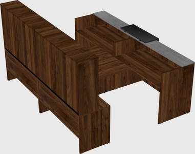 Shared u-shaped reception desks