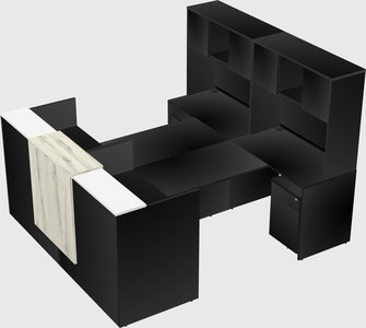 Shared u-shaped reception desks