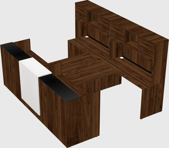 Shared u-shaped reception desks