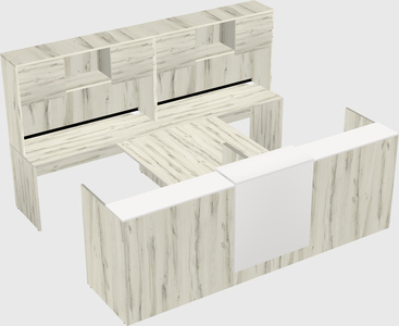 Shared u-shaped reception desks