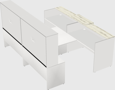 Shared u-shaped reception desks