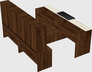 Shared u-shaped reception desks