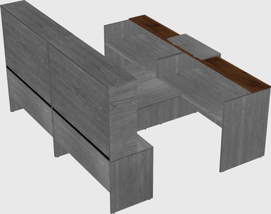 Shared u-shaped reception desks