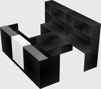 Shared u-shaped reception desks