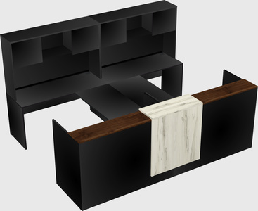 Shared u-shaped reception desks
