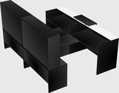 Shared u-shaped reception desks