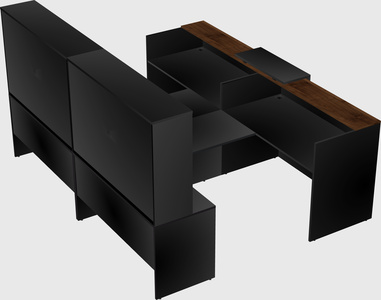 Shared u-shaped reception desks