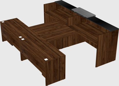 Shared u-shaped reception desks