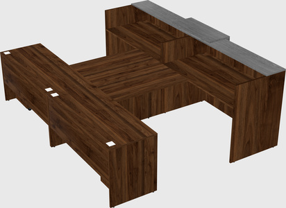 Shared u-shaped reception desks
