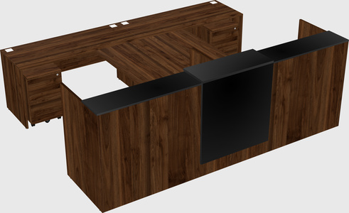 Shared u-shaped reception desks