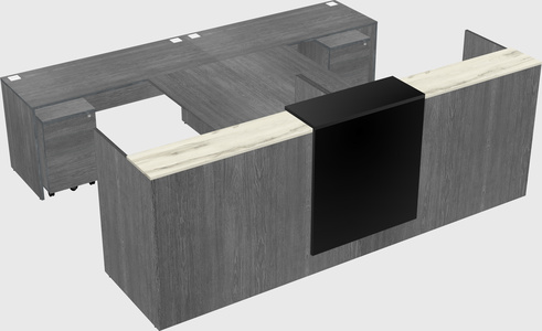 Shared u-shaped reception desks