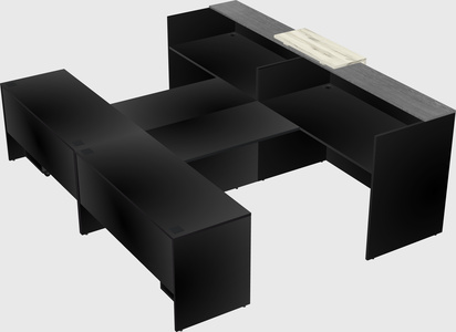 Shared u-shaped reception desks