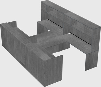 Shared u-shaped reception desks