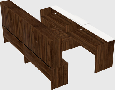 Shared u-shaped reception desks
