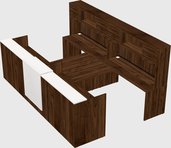 Shared u-shaped reception desks