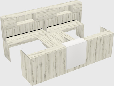 Shared u-shaped reception desks