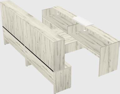 Shared u-shaped reception desks