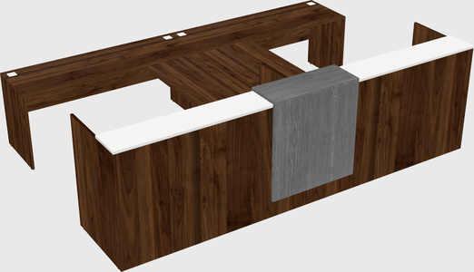Shared u-shaped reception desks