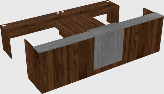 Shared u-shaped reception desks