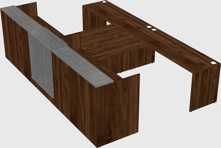 Shared u-shaped reception desks