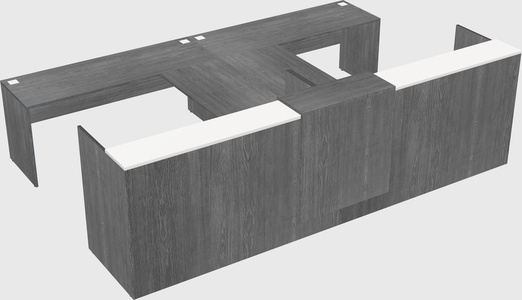 Shared u-shaped reception desks