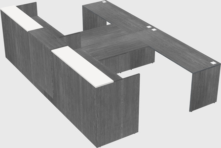 Shared u-shaped reception desks