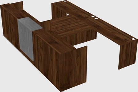 Shared u-shaped reception desks
