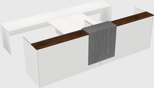 Shared u-shaped reception desks