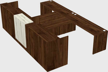 Shared u-shaped reception desks