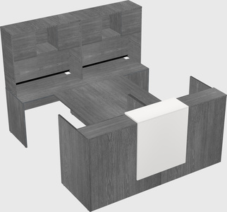Shared u-shaped reception desks