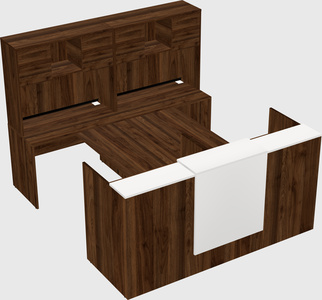 Shared u-shaped reception desks