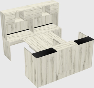 Shared u-shaped reception desks
