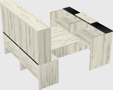 Shared u-shaped reception desks