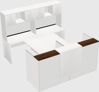 Shared u-shaped reception desks