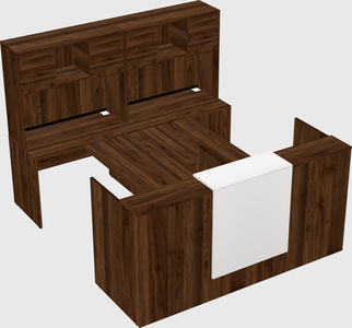 Shared u-shaped reception desks